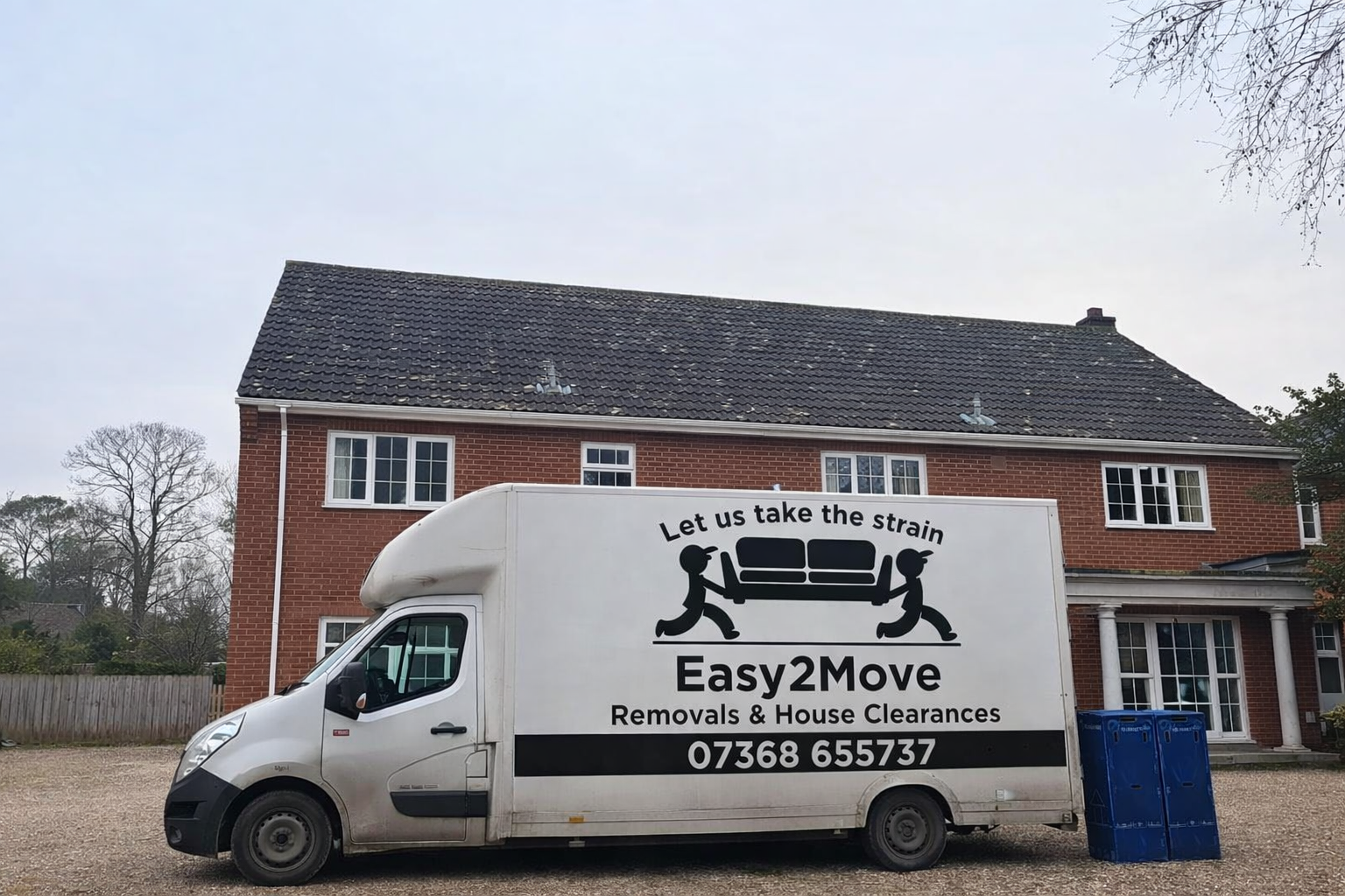 Easy2Move removals van outside property
